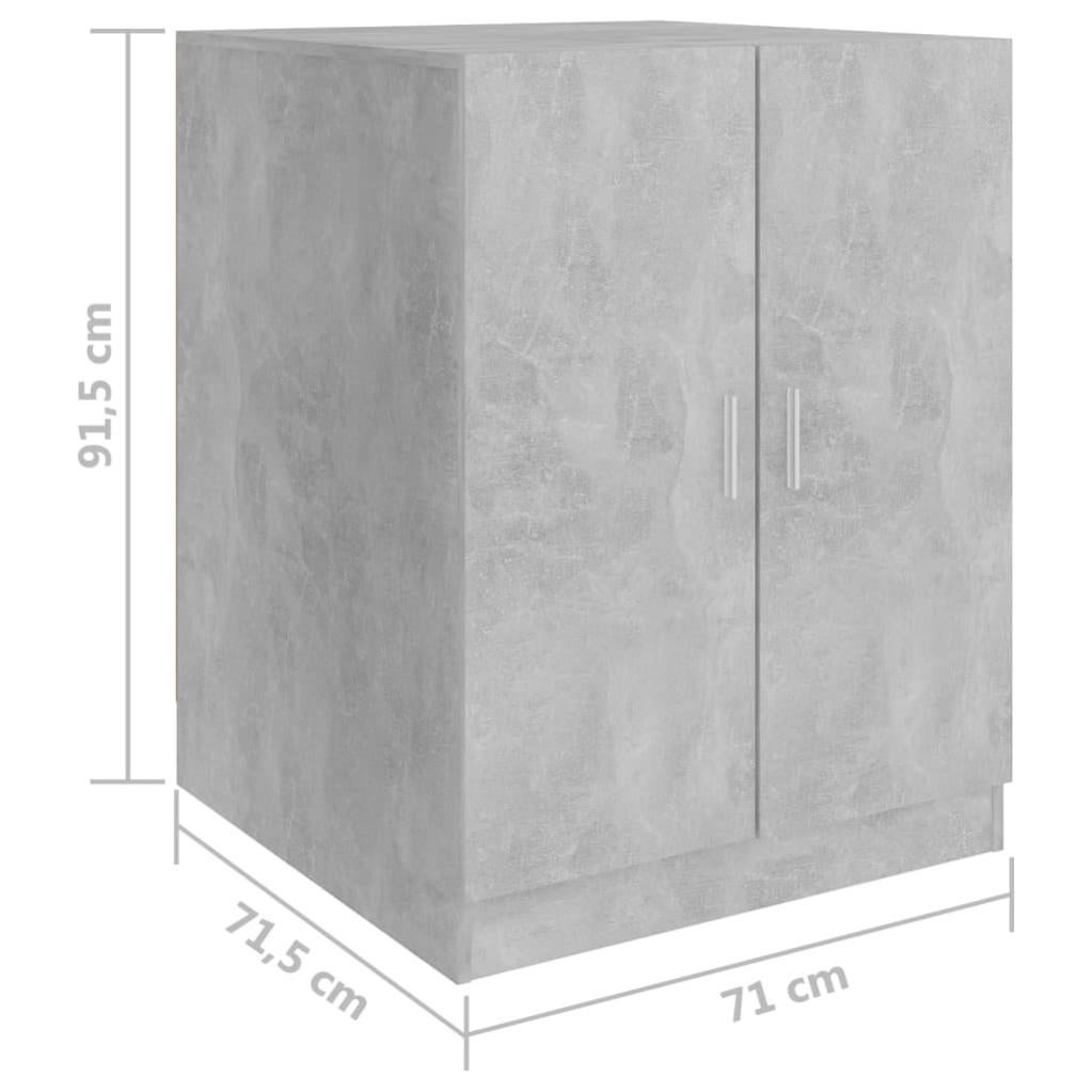 Mobile Per Lavatrice Grigio Cemento – 70,5x71,5x91,5 Cm – 2 Ante, Ampio Spazio – Truciolato Resistente All'umidità – Peso 28,9 Kg
