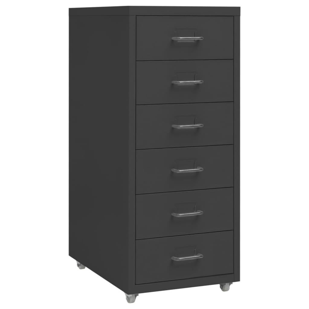 VidaXL Armadio Classificatore In Acciaio Antracite 90x40x220 Cm – 4 Ripiani Regolabili Con Serratura
