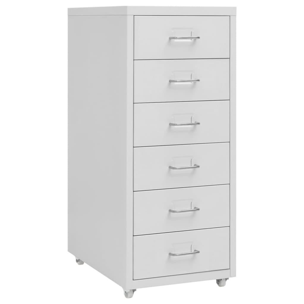 VidaXL Schedario Mobile Grigio 28x41x69 cm in Metallo | Leroy Merlin