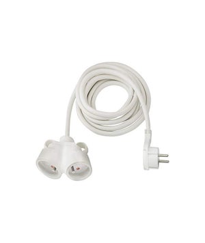 050410 Rallonge multiprise avec 3 prises 2P+T , 2 prises USB Type-A ,  interrupteur , support tablette et cordon 1,5m - blanc et gris -  professionnel