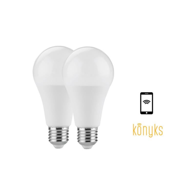 Antalya Easy 2x Ampoules LED WiFi + Bluetooth RGB E27 Leroy Merlin