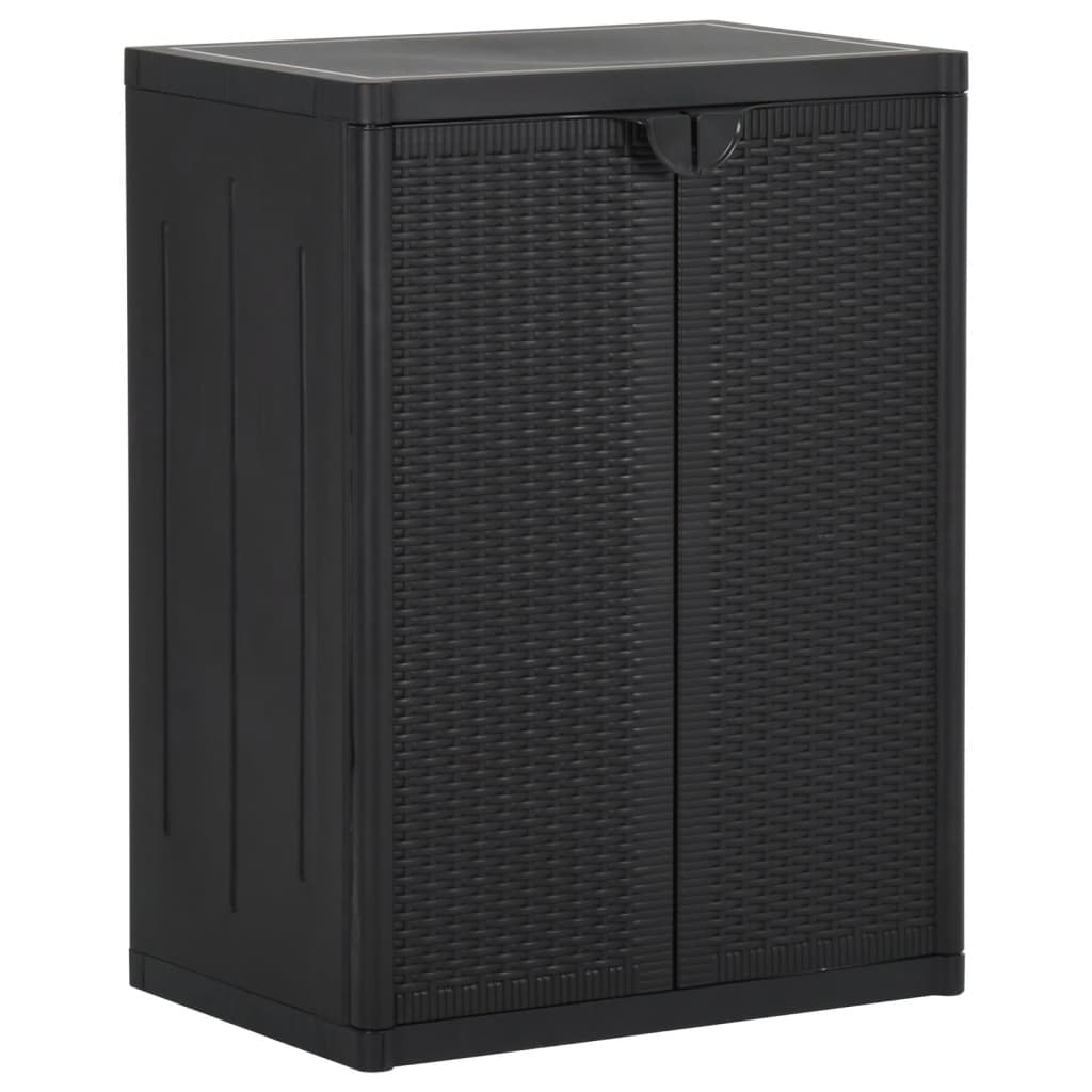 Armoire de rangement de jardin Noir 65x45x88 cm PP Rotin vidaXL Leroy Merlin