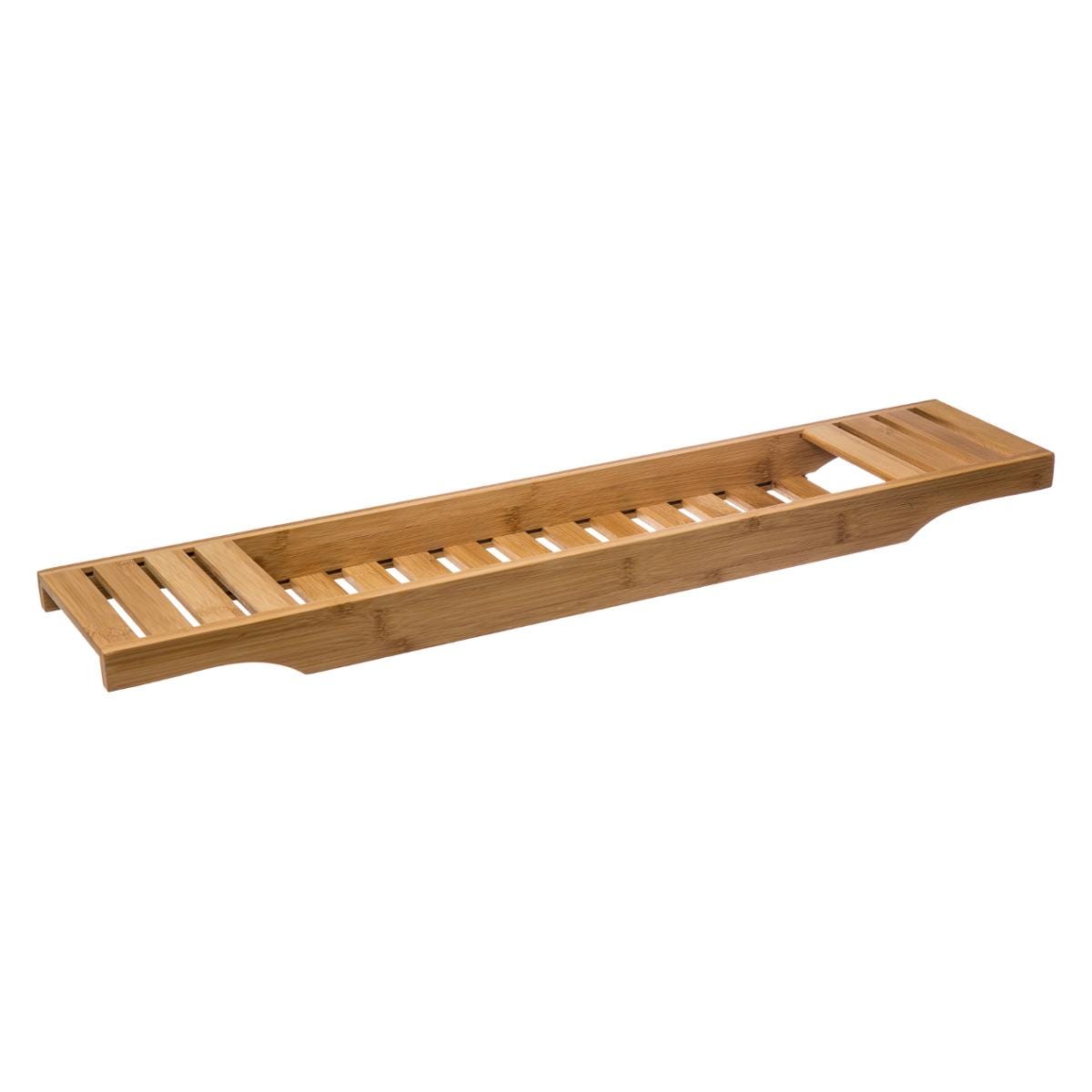 Bandeja de baño 70x15 cm bambú - bandeja para bañera de bambú, dimensiones  l. 70 x l. 15 x 4.5 cm - 5Five