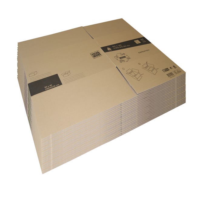 Caja de mudanza de de 20x25x40 cm y carga máx. 5 kg
