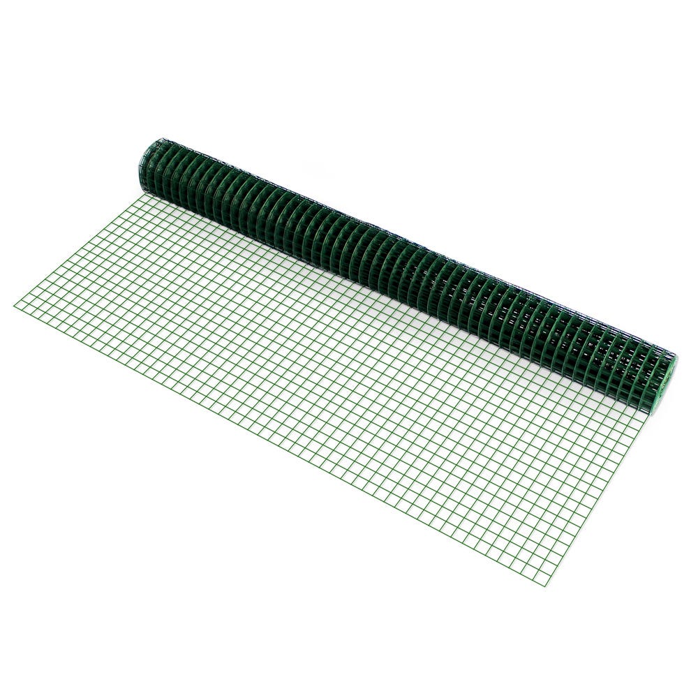 pro.tec] 1x Rete metallica (a 4 angoli)(1m x 5m)(verde) rete saldata filo  voliera rete metallica per recinzione