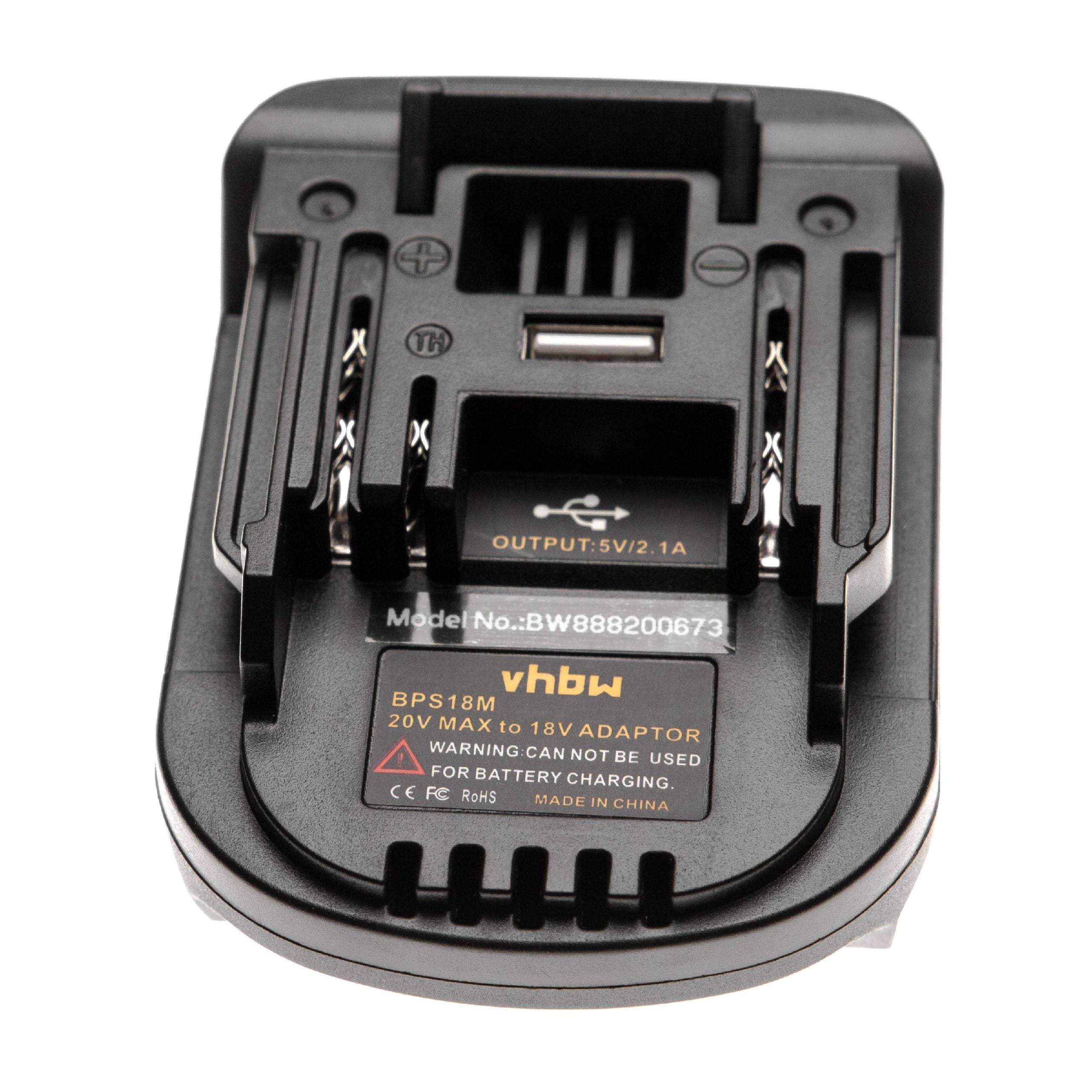 Vhbw adattatore compatibile con Black & Decker utensile / batteria - Per  batterie 20 V Li-Ion su batterie 18 V compatibili con Makita dispositivi