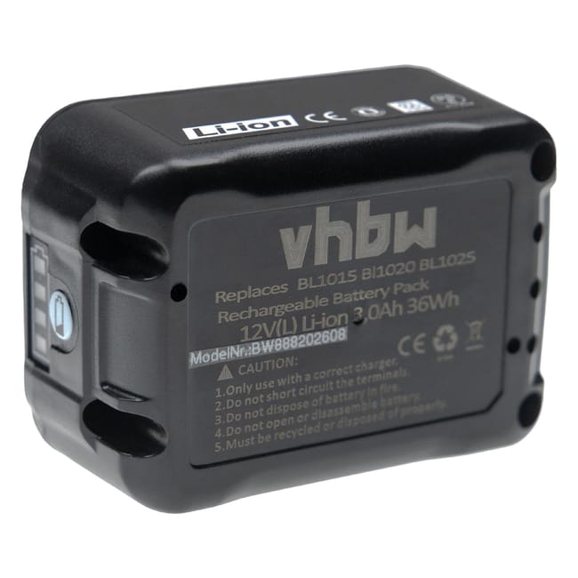 Vhbw Batterie compatible avec Makita TM30DZ TM30DZKX1 TW140
