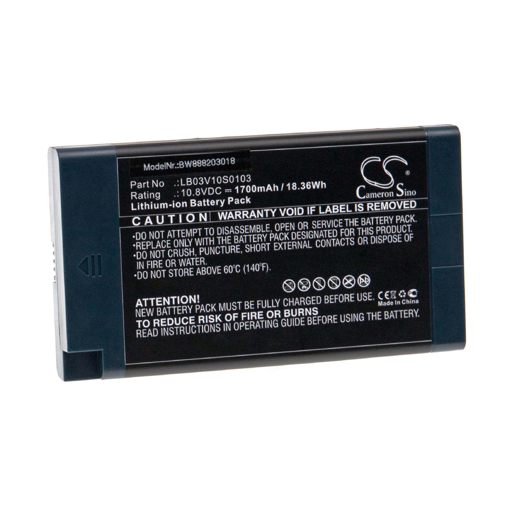 Vhbw Batterie Remplacement Pour Testo 0563 0300, 0563 0310, 0563 0345 Pour Outil De Mesure 1800mah 24v Nimh 37082873