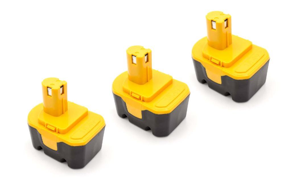 Vhbw 3x Batterie Ni-MH 1500mAh  14.4V  Pour Outils Motorisés Tels Que Ryobi R10521 Ry1420 Ry62 Ry6200 Ry6201 Ry6202 Stpp 1441 84246378