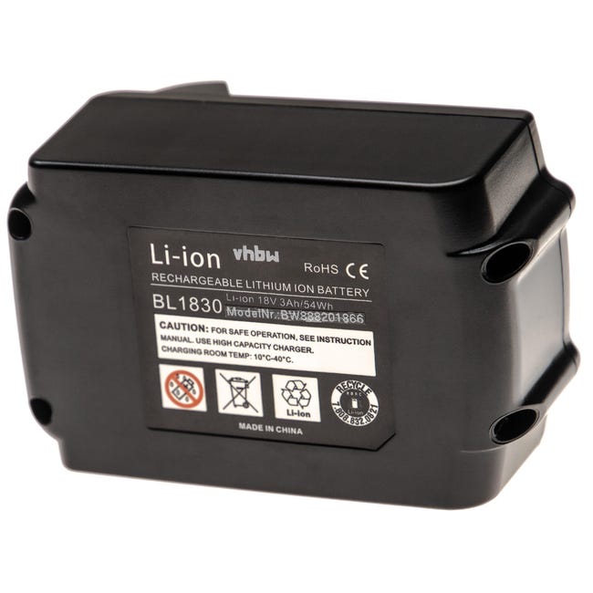 frihed Addition automat Vhbw Batterie compatible avec Makita BPT351Z, BSS501, BSS501F, BSS501RFE,  BSS501Z, BSS610 outil électrique (3000mAh Li-ion 18V) | Leroy Merlin
