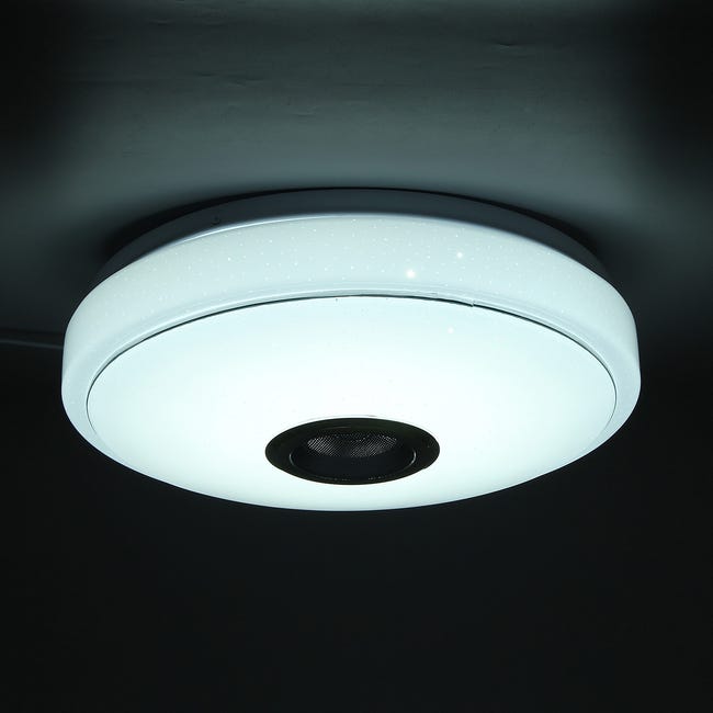 Fracción No de moda localizar Plafón LED redondo con altavoz bluetooth regulable D.33 cm INS-6465 | Leroy  Merlin