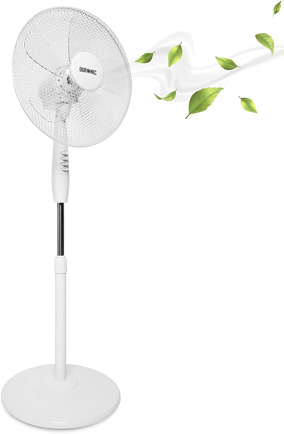 Daewoo Ventilatore a piantana oscillante silenzioso 127 cm, Ø 40 cm, 3 livelli 