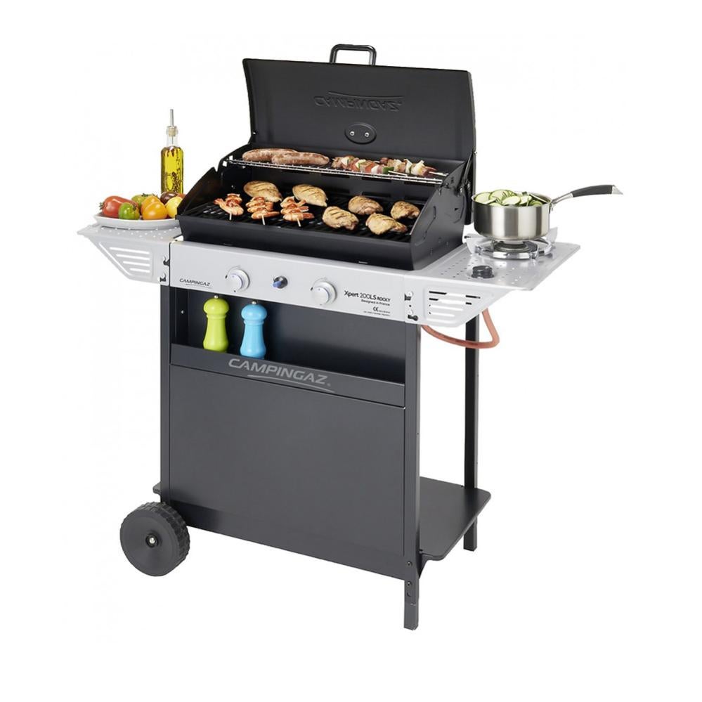 Campingaz Supporto Per Grigliare Il Pesce | Gira-Pesce In Metallo Con Manico In Legno | Accessorio Barbecue Per 3 Pesci - 4