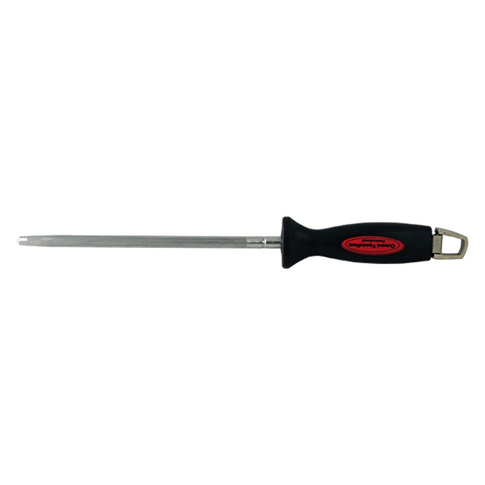 Affila coltelli acciaino tondo cromizzato professionale - cm.25, art.449-25