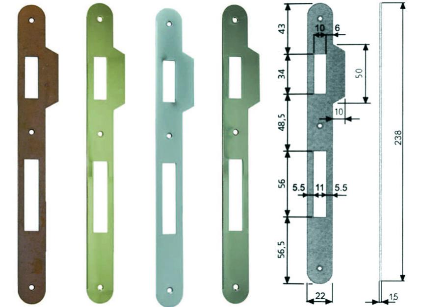 Serratura A Bussola National Molding Da 50mm, Colore Nero