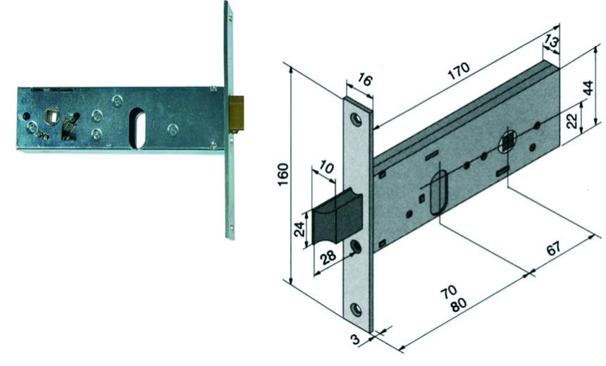SERRATURA FASCIA E 70 F 16 13670010 WELKA REGOLABILE | Paride Ferramenta - Foto 9