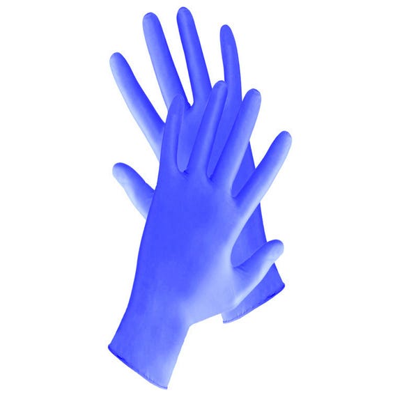 Gants en nitrile doigts texturés - XL - bleu