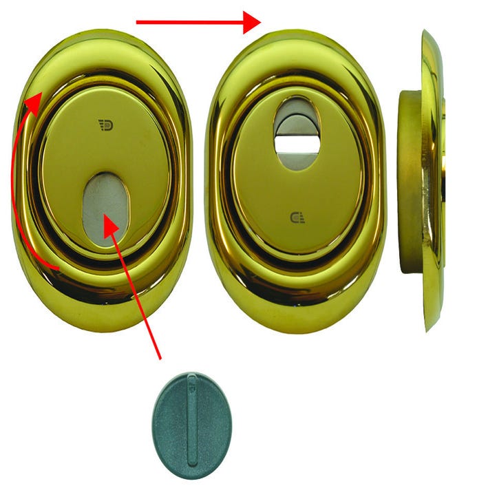 Defender magnetico mag monolito ottone pvd per cilindro europeo h 18 -  mm.88x68x18h. (mrm29b-20d1a2)