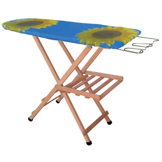 1PZ ASSE DA STIRO CON POGGIAPANNI IN LEGNO E POGGIAFERRO IN METALLO - Foto 3