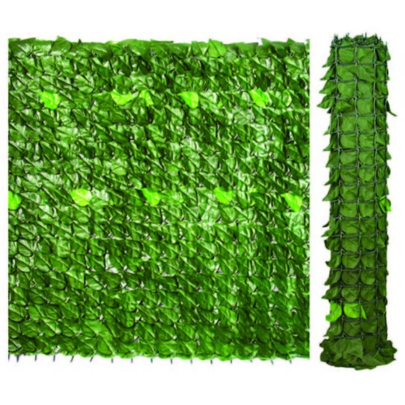 SIEPE ORNAMENTALE ARTIFICIALE FOGLIE LAURO E RETE OMBREGGIANTE MT. 3X1H T-REX eB