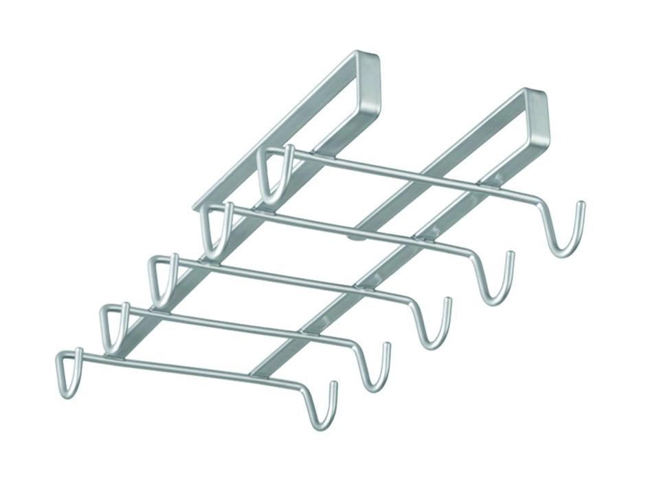GOPLUS 39 Bottiglie E 12 Bicchieri Portabottiglie Da Parete, Con 6 File Di Bicchieri Portabottiglie Salvaspazio Per Cucina Soggiorno Sala Da Pranzo Struttura In Metallo Stile Industriale 77530674 - 8