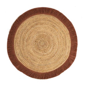 Douceur d'Intérieur Tapis rond 120 cm jute Shira noir