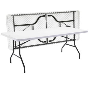 Table Pliante 150cm Blanche + Housse Traiteur 7house à Prix Carrefour