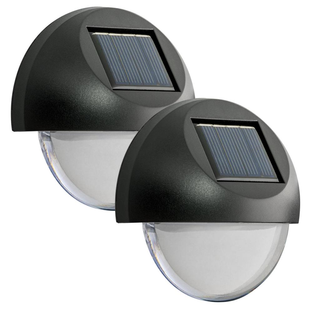 Pack de 2 appliques solaires rondes - 2 x 6 lumens | Leroy Merlin