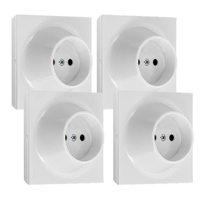 Lot de 4 prises sans terre NEO EVO Leroy Merlin