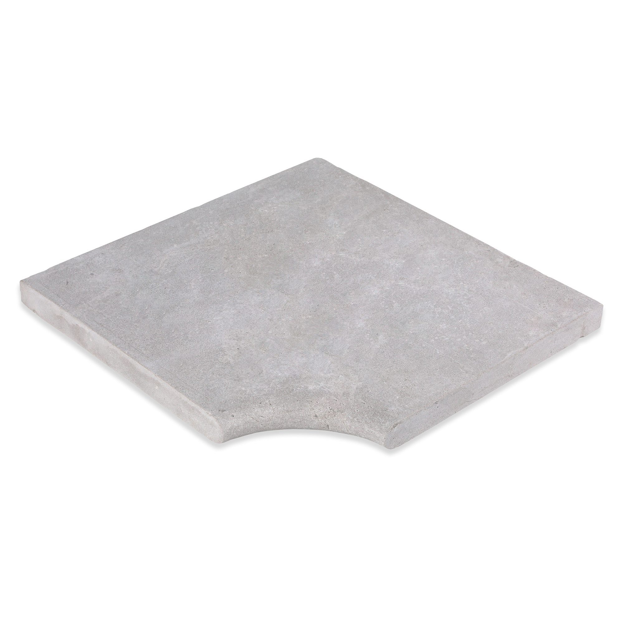 Margelle Angle Rentrant Pierre Naturelle Atlas Gris 45,5x45,5x3cm Bord ...