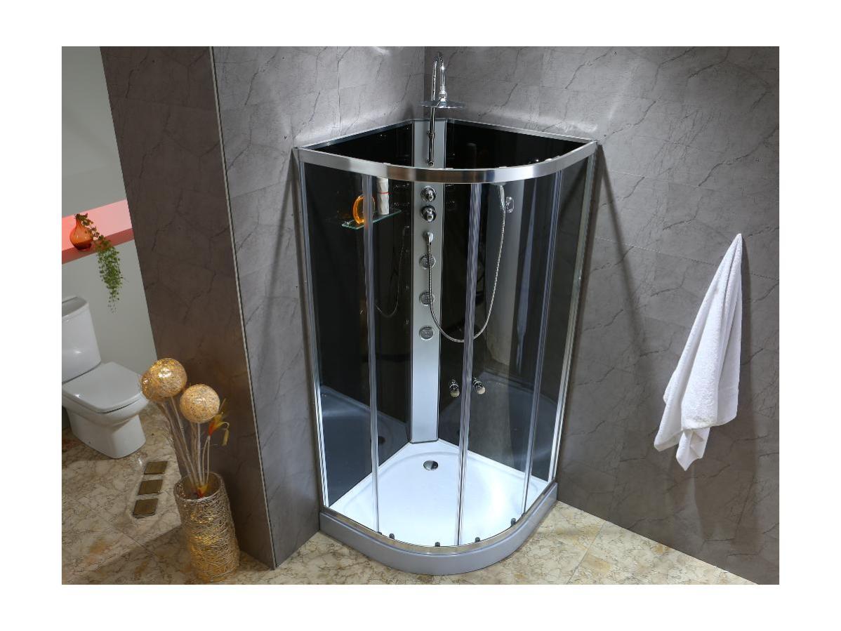 Cabine de douche hydromassante d'angle TALULA 3 jets de massage