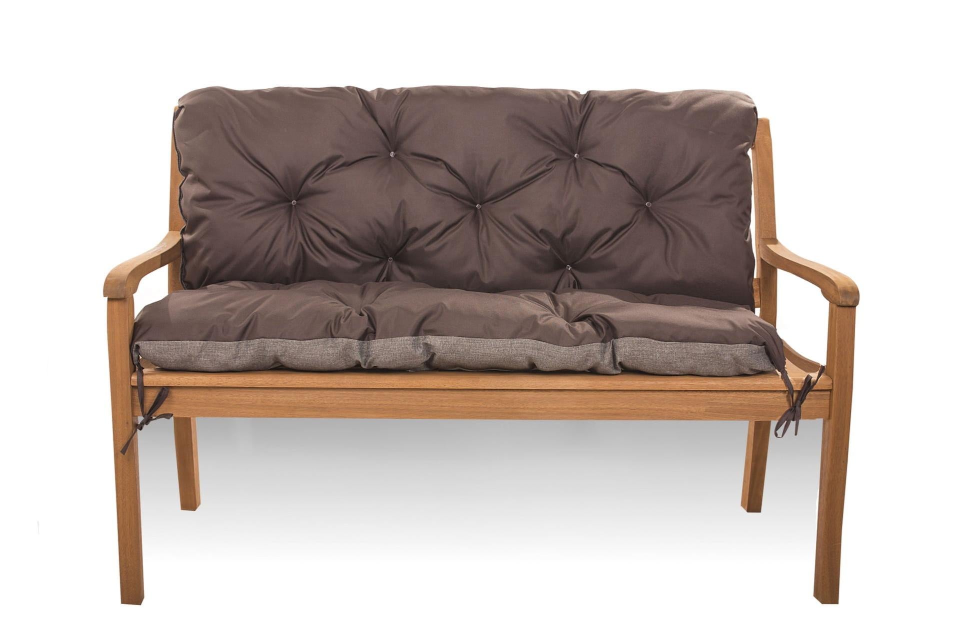 Cuscino per panca da giardino 110x60x50 grigio