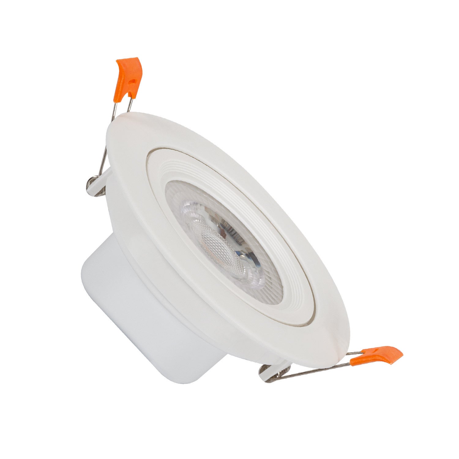 Ledkia foco downlight led 12w solid cob direccionable circular blanco corte ø 95 mm blanco neutro 4000k