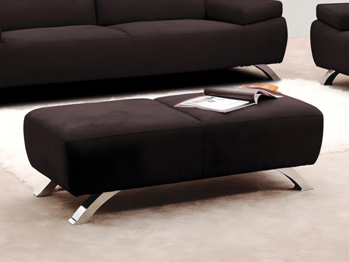 HOME DECO FACTORY Hd7134 Pouf Gigogne Velours X2 mobilier Assise Pouf et Coussin de Sol, Métal, Taupe/Doré, 38X37X38 cm