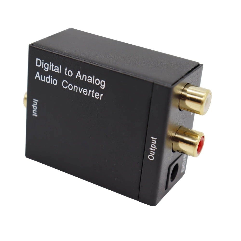 Convertisseur audio analogique-numérique RCA vers optique avec