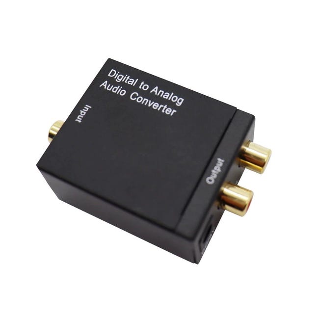 Convertisseur audio analogique-numérique RCA vers optique avec câble  optique Audio numérique Toslink et coaxi