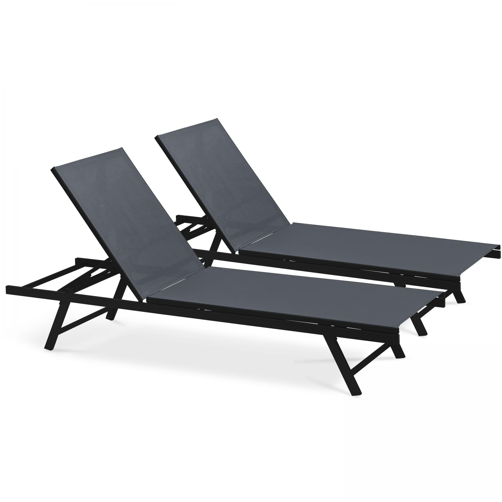 Olmeta - Set Di 2 Lettini Prendisole Reclinabili Con Ruote Grigio Olmeta M25012544 - Foto 13