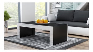 Table basse blanc et noir laqu pas cher au meilleur prix Leroy