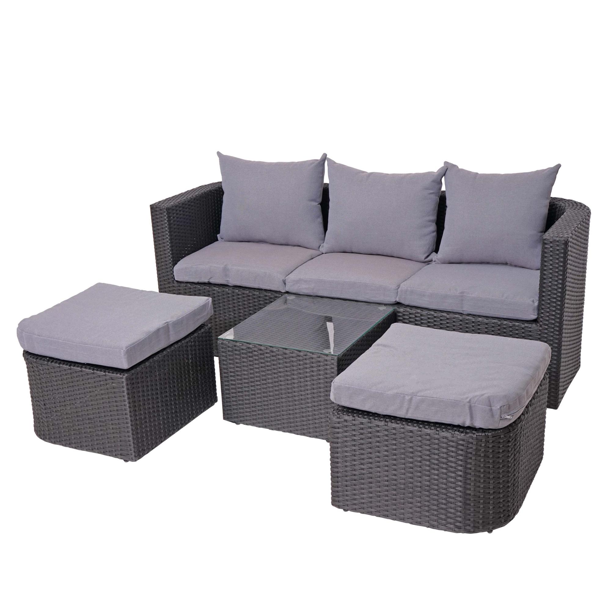 Mendler - Set Salotto Giardino Esterno Salottino Hwc-h54 Legno Acacia Alluminio Marrone Chiaro