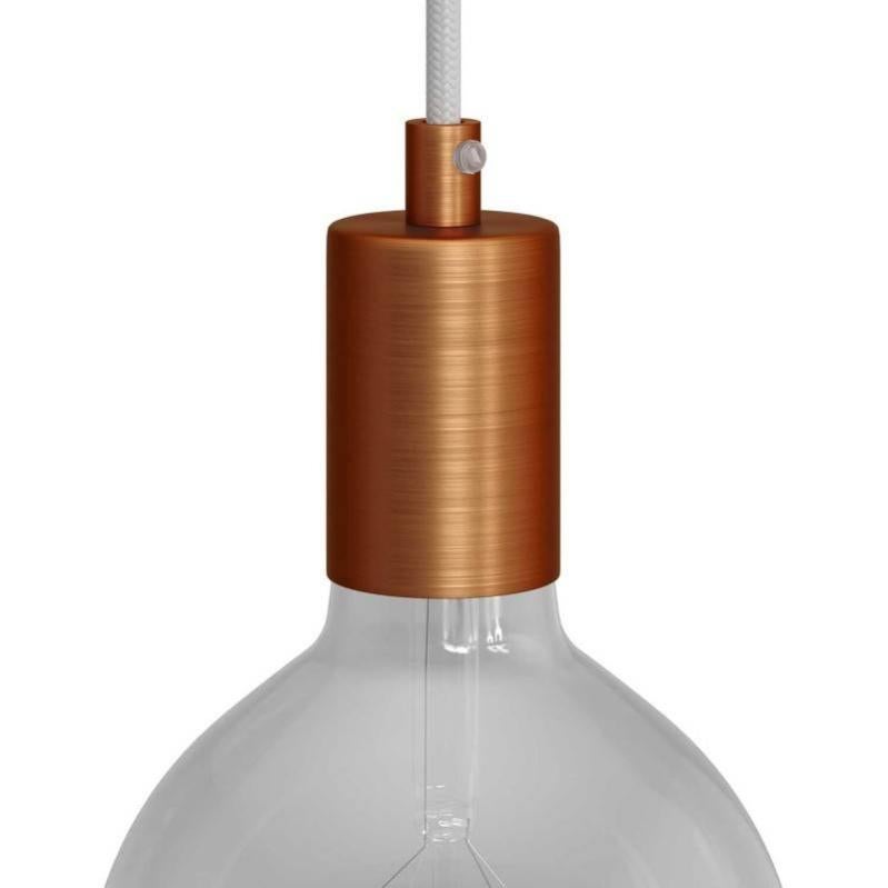 Creative-Cables Kit Portalampada E27 In Silicone Rosso Con Serracavo - Per Lampadine A Vista