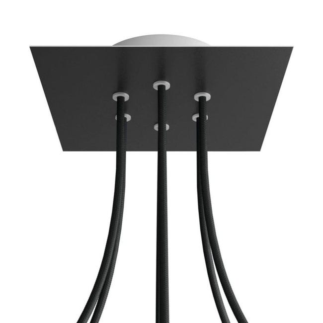 Rosone Da Incasso Rasomuro - Nero, 1 Foro Centrale, Diametro 125 Mm | Per Lampadari E Punti Luce A Soffitto - Foto 8