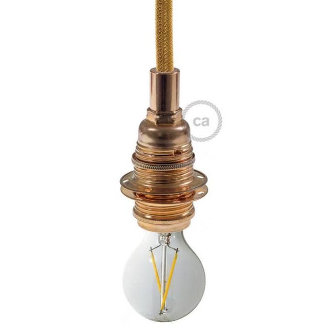 Kit portalampada E27 in termoplastica con doppia ghiera per paralume Kit portalampada E27 in termoplastica con doppia ghiera per paralume