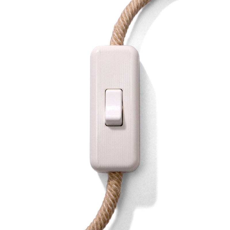 Relco - Interrupteur Passe-fil Unipolaire à bascule (Blanc)