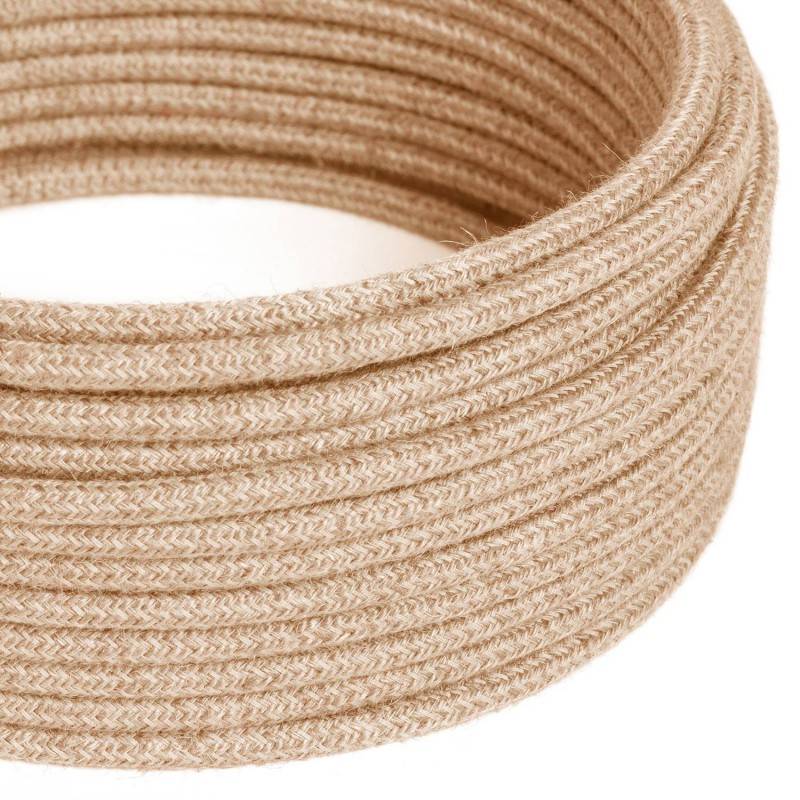 creative cables - Fil Électrique Rond Recouvert En Jute RN06 (1 mètre - 2x0.75) | Leroy Merlin