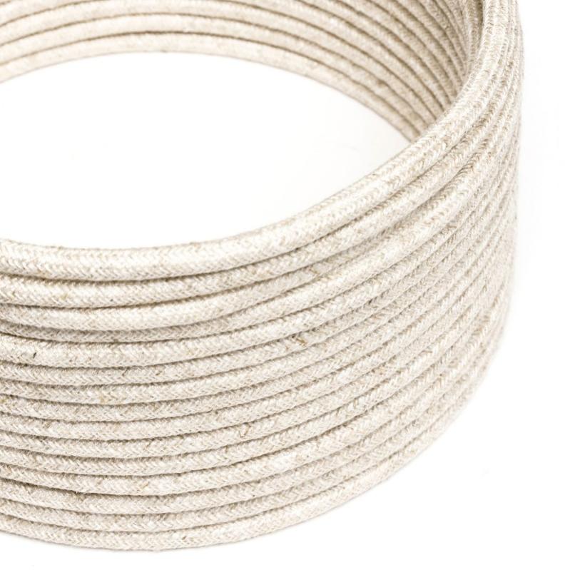 Câble électrique Torsadé En Tissu Lin Naturel – 2x0.75 Mm – 5 Mètres – Idéal Pour Lampes Et Décorations