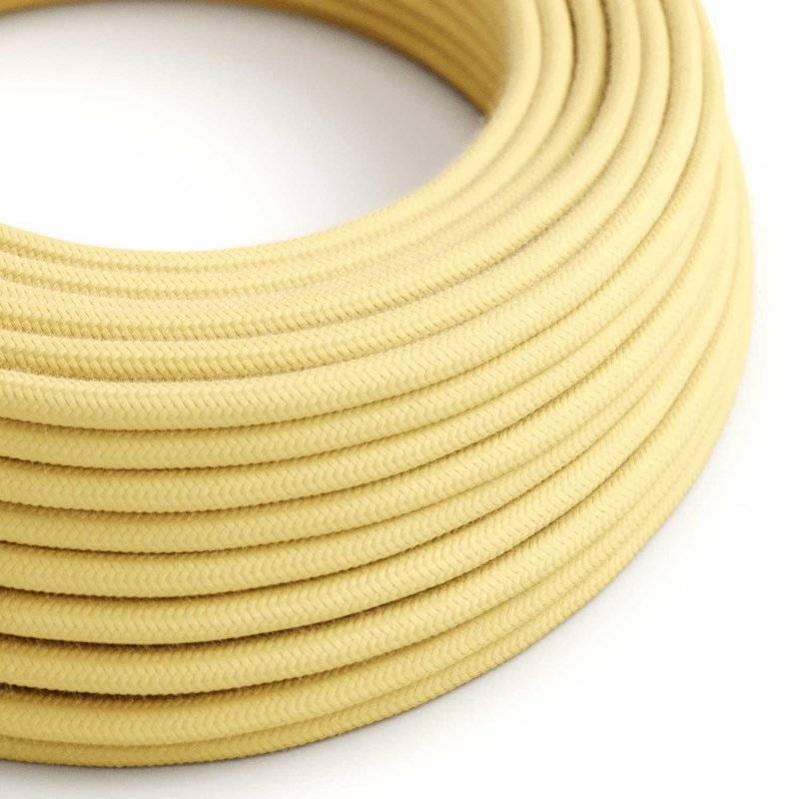 Cavo elettrico trecciato rivestito in tessuto Giallo TR80
