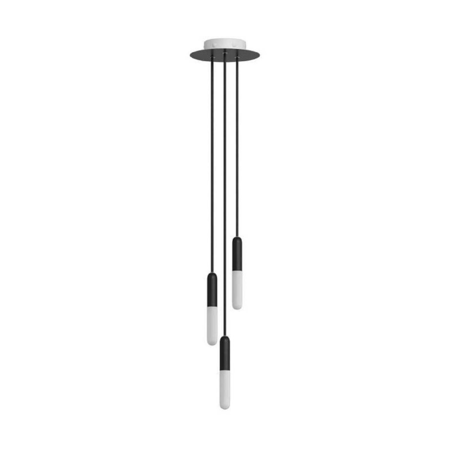 Creative cables - Lampada a sospensione a 3 cadute con XXL Rose-One rettangolare 675 mm completa di cavo tessile e finiture in metallo | Leroy Merlin