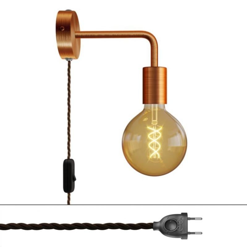 Lampada portatile in silicone con spina - Desert Brown