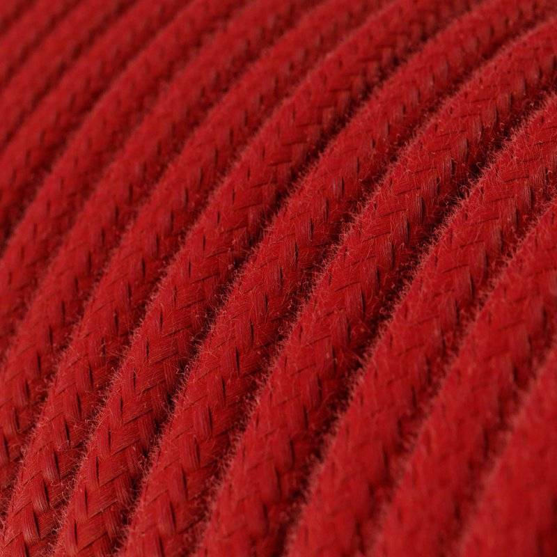 creative cables Fil Électrique Rond Gaine De Tissu De Couleur Coton Tissu Uni Lait Menthe RC34-5 mètres 3x0.75 