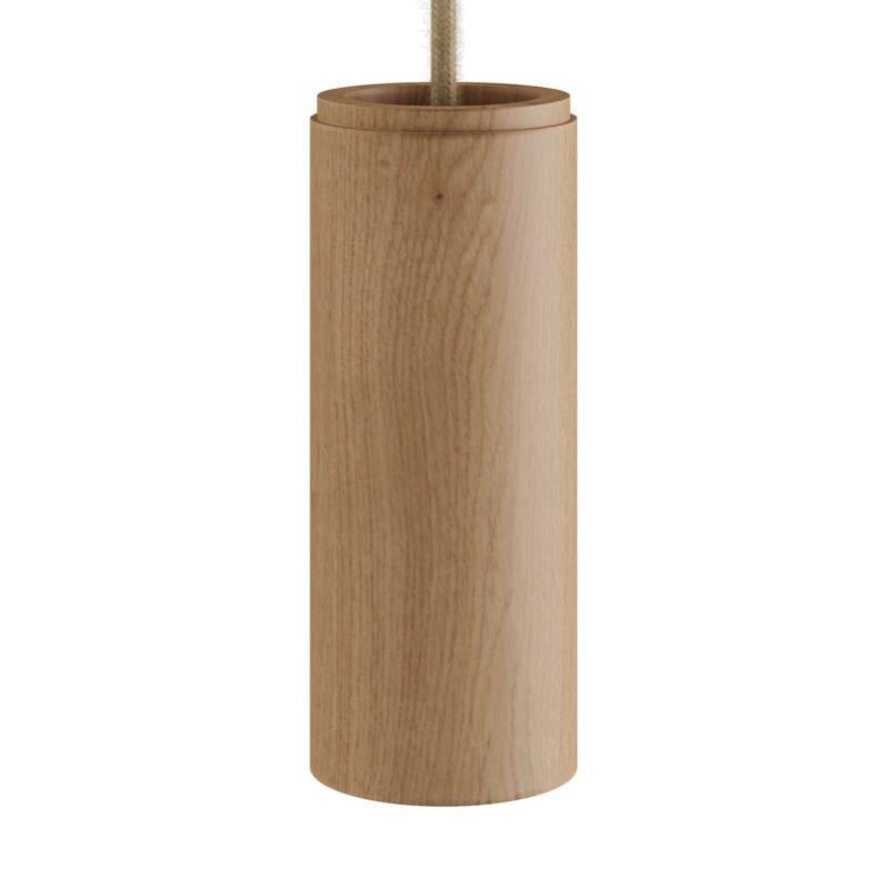 Tub-E14, Tubo In Legno E Metallo Per Faretto Con Portalampada Doppia Ghiera E14 84292931